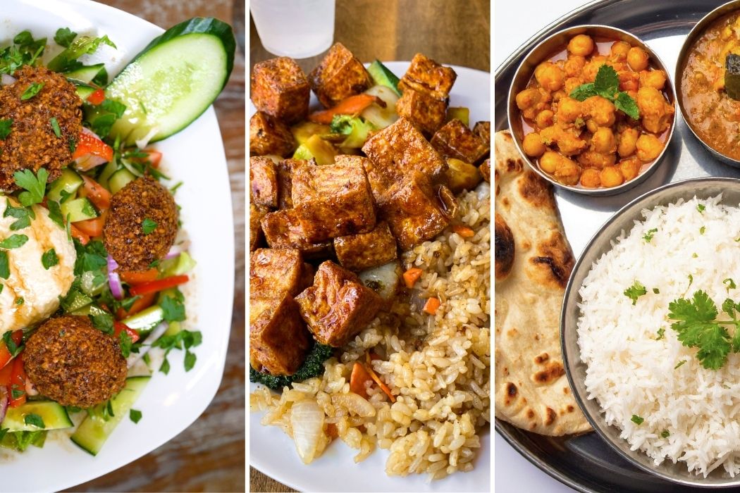 Examples of international vegan dishes