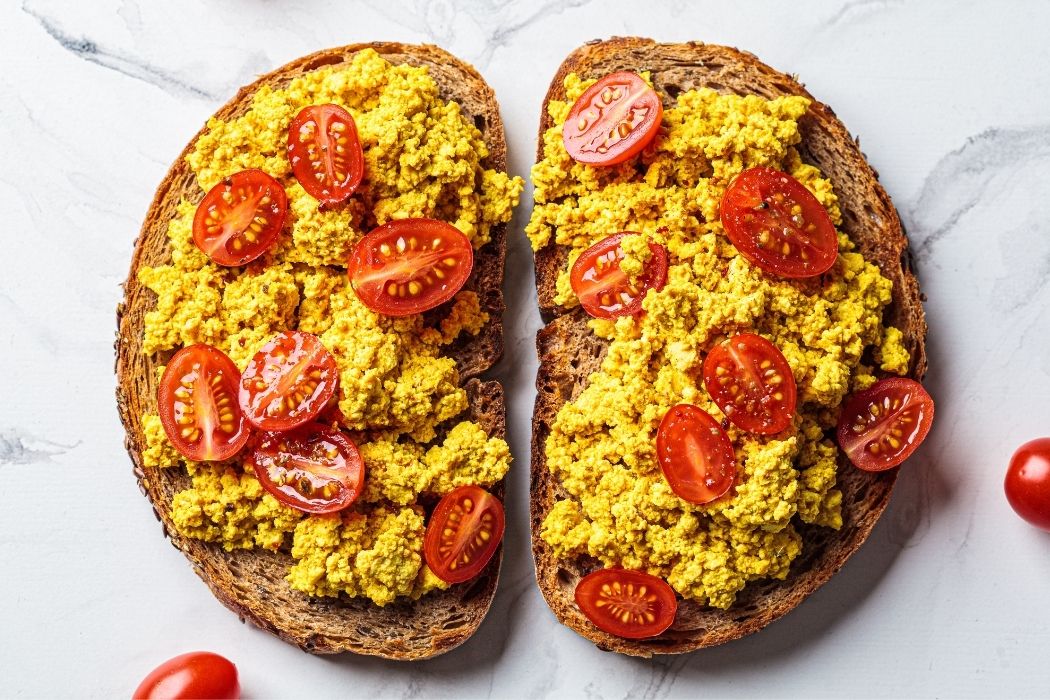 Tofu scramble on toast